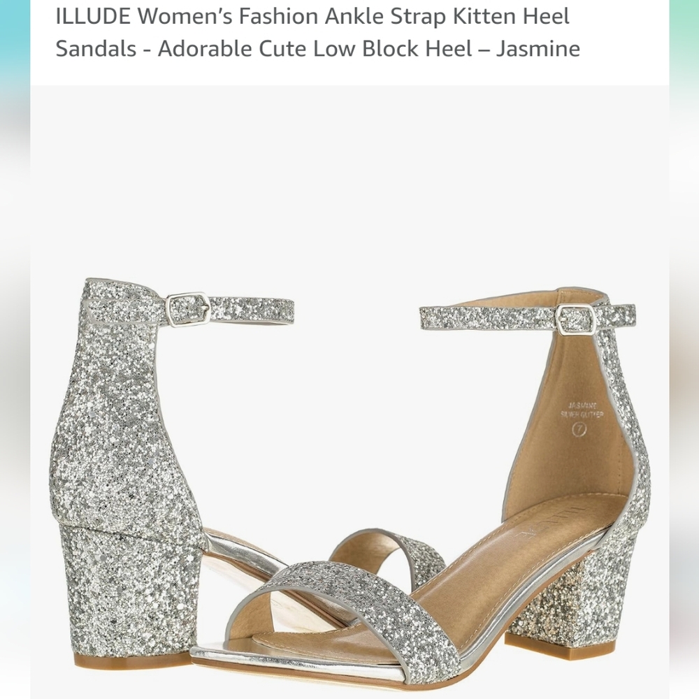 ILLUDE Women’s Fashion Ankle Strap Kitten Heel Sandals 